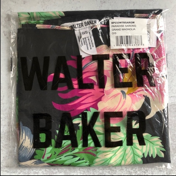 Walter Baker Floral Paradise Sarong Grand Magnolia Scarf Dress Skirt One Size - Picture 9 of 9